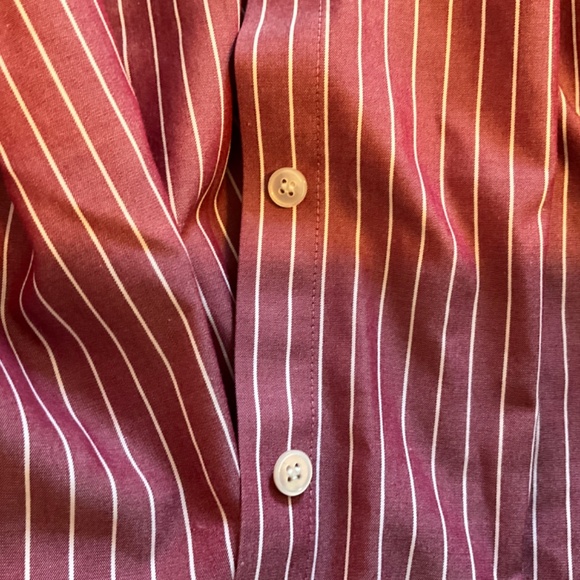 Talbots Striped Purple/Red and White Blouse - Picture 4 of 5